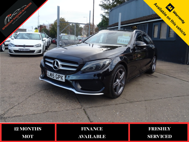 Mercedes-Benz C Class 2.1 C220 BlueTEC AMG Line 5dr Auto WARRANTY Estate Diesel Black